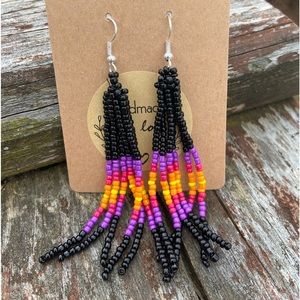 💋2/$14💋 Handwoven Beaded Fringe Earrings
